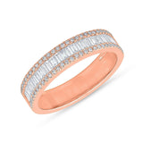 14K Yellow Gold Baguette Diamond Eternity Ring-Rings-majolie-Rose Gold-4-