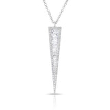 14K Yellow Gold Baguette Diamond Long Dagger Necklace-Necklaces-majolie-White Gold-