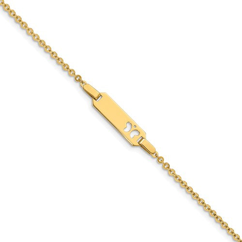 14K Yellow Gold Child's ID Butterfly Bracelet