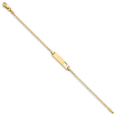 14K Yellow Gold Baby ID Bracelet with Heart Cut Out – Maurice's