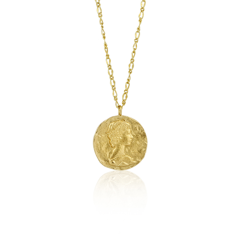 Coins Long Roman Empress Necklace
