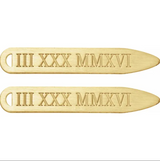 Roman Numeral Date Collar Stay-Collar Stay-Maurice's Jewelers-