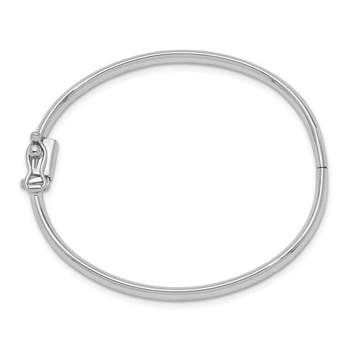 14k White Gold Polished Baby Bangle