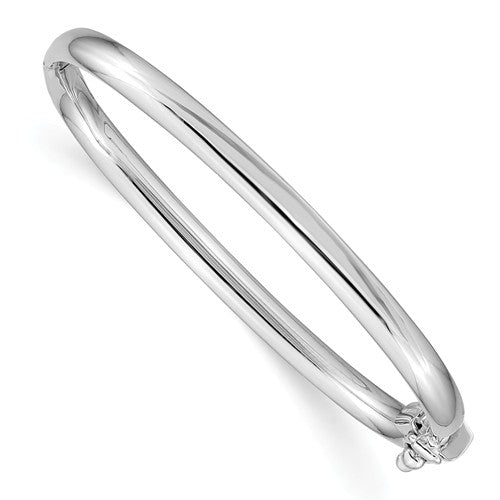 14k White Gold Polished Baby Bangle-baby bracelet-Maurice's Jewelers-
