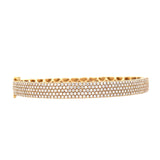 18K Yellow Gold Diamond 5 Row Diamond Hinged Bangle-Bangles-first image design corp-