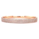 14K Rose Gold Diamond 5 Row Hinged Bangle-Bangles-first image design corp-