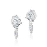 14K White Gold Diamond Arrow Earrings-EARRINGS-Maurice's Jewelers-White Gold-