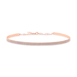 14K Rose Gold Diamond Choker Necklace-Necklaces-Maurice's Jewelers-Rose Gold-