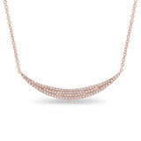 Diamond Crescent Necklace-Necklaces-majolie-Rose Gold-