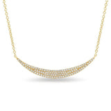 Diamond Crescent Necklace-Necklaces-majolie-Yellow Gold-