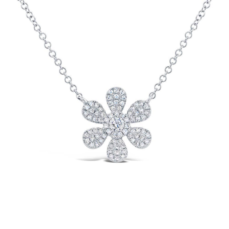 Flower diamond necklace | B23388 • Diamonds & Pearls Perth