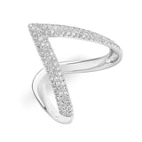 Diamond Deep "V" Ring-Rings-majolie-White Gold-4-