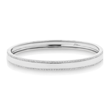 14K White Gold Diamond Double Row Bangle-Bracelets-Maurice's Jewelers-White Gold-
