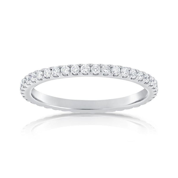 14K White Gold Diamond Eternity Band