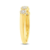 14K White Gold Diamond Halo Small Band-Rings-Maurice's Jewelers-