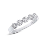 14K White Gold Diamond Halo Small Band-Rings-Maurice's Jewelers-White Gold-4-