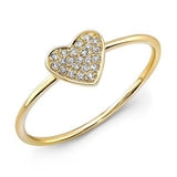 Diamond Heart Ring-Rings-majolie-Yellow Gold-4-