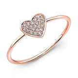 Diamond Heart Ring-Rings-majolie-Rose Gold-4-