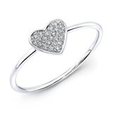 Diamond Heart Ring-Rings-majolie-White Gold-4-
