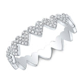 14K Rose Gold Diamond Heart Stackable Band-Rings-Maurice's Jewelers-White Gold-4-