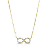 Diamond Infinity Necklace-Necklaces-majolie-Yellow Gold-