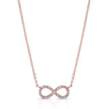 Diamond Infinity Necklace-Necklaces-majolie-Rose Gold-