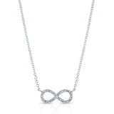Diamond Infinity Necklace-Necklaces-majolie-White Gold-