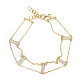 14K White Gold Diamond Ladder Bracelet-Bracelets-Maurice's Jewelers-Yellow Gold-