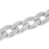 Diamond Large Chain Link Bracelet-Bracelets-majolie-White Gold-