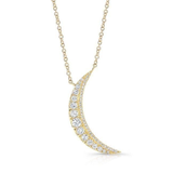 Diamond Lunar Necklace-Necklaces-majolie-Yellow Gold-
