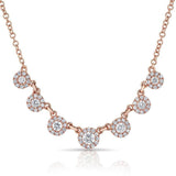 Diamond Mini Halo Necklace-Necklaces-majolie-Rose Gold-