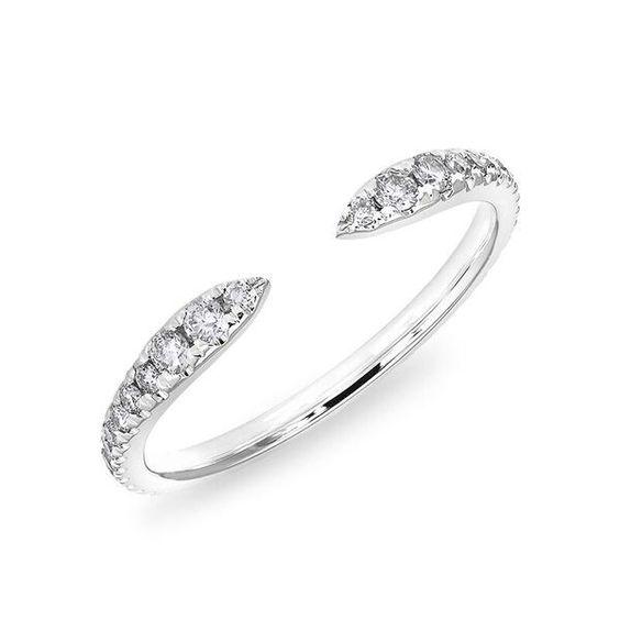14K White Gold Open Diamond Ring-Rings-Maurice's Jewelers-White Gold-4-
