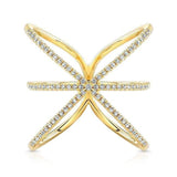 Diamond Open Starburst Ring-Rings-majolie-Yellow Gold-4-