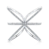 Diamond Open Starburst Ring-Rings-majolie-White Gold-4-