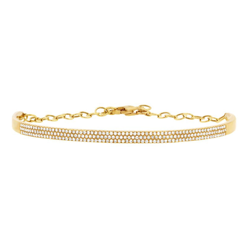 14K White Gold Diamond Pave Bracelet