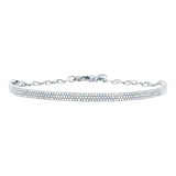 14K Rose Gold Diamond Pave Bracelet-Bracelets-Maurice's Jewelers-White Gold-