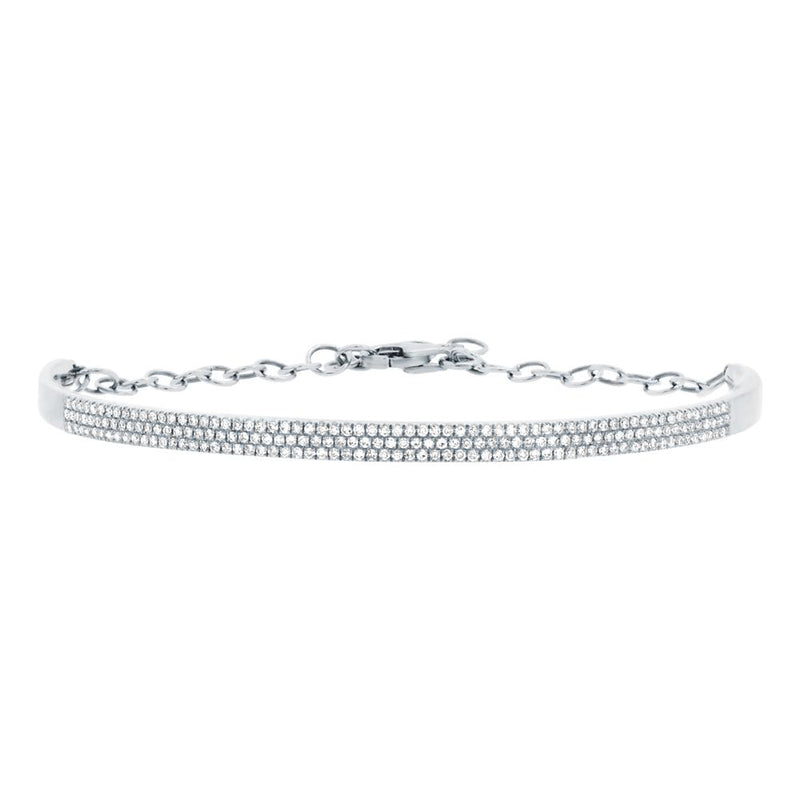 14K Rose Gold Diamond Pave Bracelet-Bracelets-Maurice's Jewelers-White Gold-