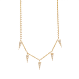 14K Rose Gold Diamond Pave Triangle Necklace-Necklaces-Maurice's Jewelers-Yellow Gold-