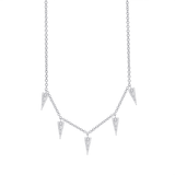 14K White Gold Diamond Pave Triangle Necklace-Necklaces-Maurice's Jewelers-White Gold-