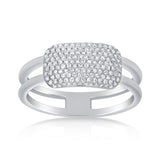 14K Yellow Gold Diamond Rectangle Bar Ring-Rings-Maurice's Jewelers-White Gold-4-