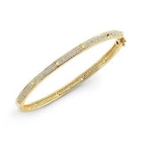 Diamond Spike Bangle-Bracelets-majolie-Yellow Gold-