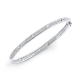Diamond Spike Bangle-Bracelets-majolie-White Gold-