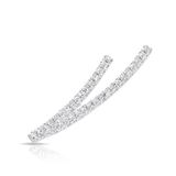 Diamond Split Bar Ear Climber-earrings-majolie-White Gold-Left-