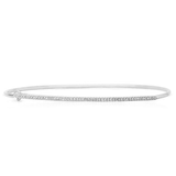 14K Yellow Gold Diamond Thin Bar Bangle-Bracelets-majolie-White Gold-