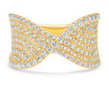 14K White Gold Diamond Twist Fashion Ring-Rings-Maurice's Jewelers-Yellow Gold-4-