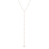 Diamonds by the Yard Lariat Necklace-Necklaces-majolie-Rose Gold-