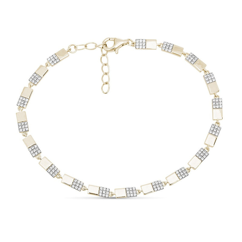 14K Yellow Gold Diamond Half Bar Bracelet-Bracelets-Maurice's Jewelers-