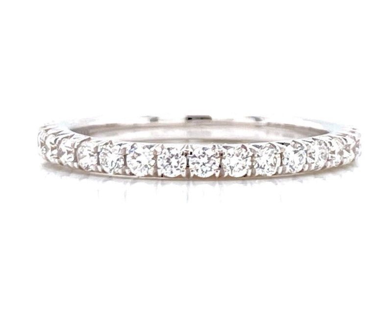 14K White 0.80ct Diamond French Cut Eternity Band-Rings-Diamond Forever Of USA-