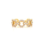 18K Yellow Gold Diamond Linked Circle Ring