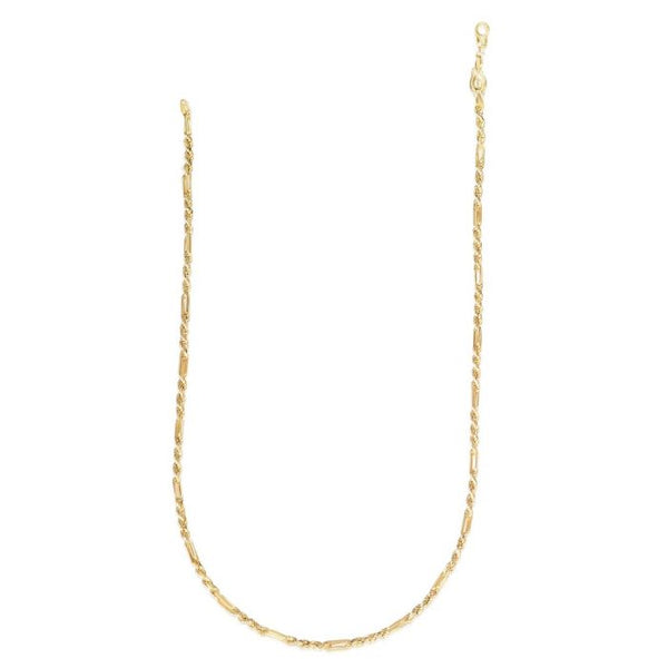 Yellow 14K Gold 3mm Figarope Chain-MENS NECKLACE-MAURICE'S JEWELERS-